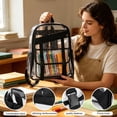 thumbnail image 4 of Clear Backpack, Heavy Duty Transparent PVC Backpack with Padded Straps, Stadium Approved See Through Bookbag for Travel, Work, and Daily Commute, 4 of 6