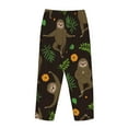 thumbnail image 5 of Kll Womens Sloth Doing Yoga Print Pajama Pants Soft Pajama Bottoms For Women Cozy Lounge Pants, 5 of 9