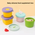 thumbnail image 5 of 2 Pack | Leakproof Durable Food Grade Silicone Hot & Cold Food Storage for Baby Toddler Kids | Dishwasher, Fridge, & Freezer Safe | for Purees, Soups, Dressings, & More - Green color, 5 of 5