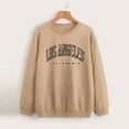 thumbnail image 2 of Vedolay Sweatshirt for Women 2023 Oversized V-Neck Long Sleeve Pocket Tunic Sweatshirts Khaki,S, 2 of 5