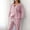 Pink, variant on Women's Plus Size Lounge Sets Soft Crew Neck Tops and wide Leg Pants 2 Piece Outfits Pajama Set Navy L