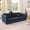 Dark Blue, variant on 55" Large Elevated Dog Couch with Armrests and Tufted Backrest, Dog Sofa for Small/Medium/ Large Dogs, Upholstered Loveseat Pet Bed with Nailhead Trim