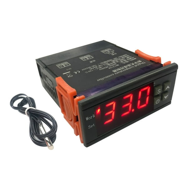 Amdohai MH-1210A Intelligent Digital Temperature Controller High Accuracy Heating/Cooling NTC Sensor Temp Control Thermostat Regulator with Sensor for Freezer Fridge Hatching