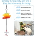thumbnail image 3 of 2Pcs Rat Foraging Toys, 304 Stainless Steel Vegetable & Fruit Holder, Hanging Slow Feeder for Rats, Mice & Parakeets, 3 of 6