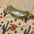 thumbnail image 4 of Bysome Boys Casual Outfit Set Two Pieces Summer Casual Children Set Toddler Holiday Short Sleeve Shirts Overall Shorts Green 2-3 Years, 4 of 7