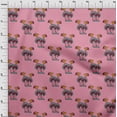 thumbnail image 3 of oneOone Polyester Lycra Fabric Bird & Mushroom Block Printed Craft Fabric BTY 56 Inch Wide, 3 of 4