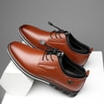 thumbnail image 3 of Zapatos de cuero para hombre de talla grande, zapatos de punta redonda para hombre, zapatos casuales y cómodos para hombre, 3 of 6