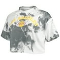 thumbnail image 2 of Women's White/Black Los Angeles Lakers Tie-Dye Crop Top & Shorts Set, 2 of 5