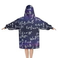 thumbnail image 2 of Math Equations Chemistry Symbols Black Pattern Blanket Hoodies for Kids 6-13YR Oversize Wearable Blanket Hoodies for Boys Girls Teens, 2 of 7