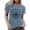 Light Blue, variant on Womens Letter Graphic T Shirts Compass Print Crewneck Casual Short Sleeve Loose Fit Tops Trendy Fashion Tee Pullover Daily Clothing