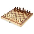 thumbnail image 1 of Tablero de ajedrez de madera magnético yeacher Juego de ajedrez internacional plegable 11.4x11.4in, 1 of 8