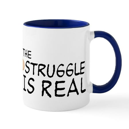 

CafePress - Peanuts Emoji Struggle Is Real - 11 oz Ceramic Mug - Novelty Coffee Tea Cup