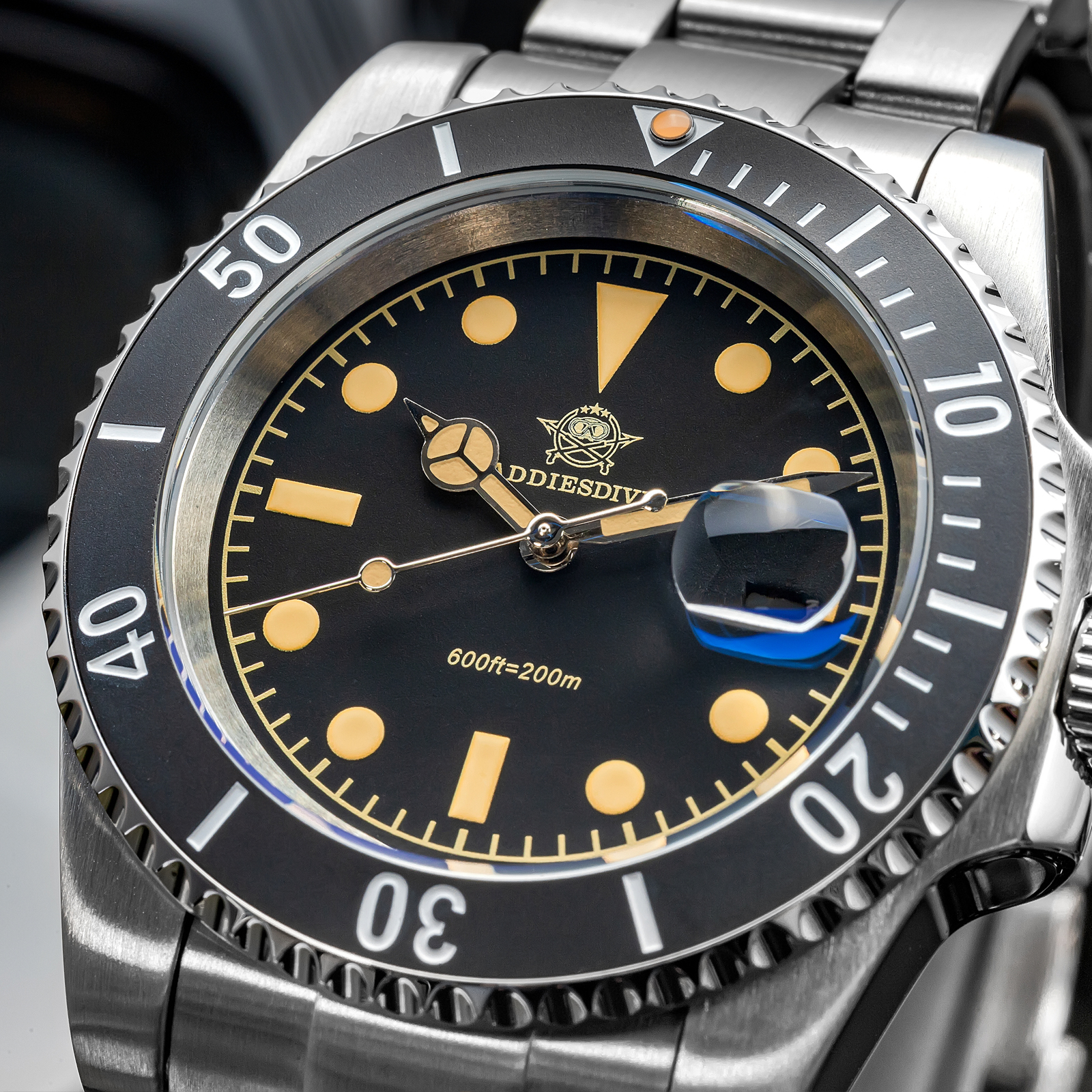 ADDIESDIVE Professional Diver Watch for Men 200M Waterproof, Ceramic Bezel, Japanese Quartz Movement,  Super Luminous Watch for Swimming & Diving