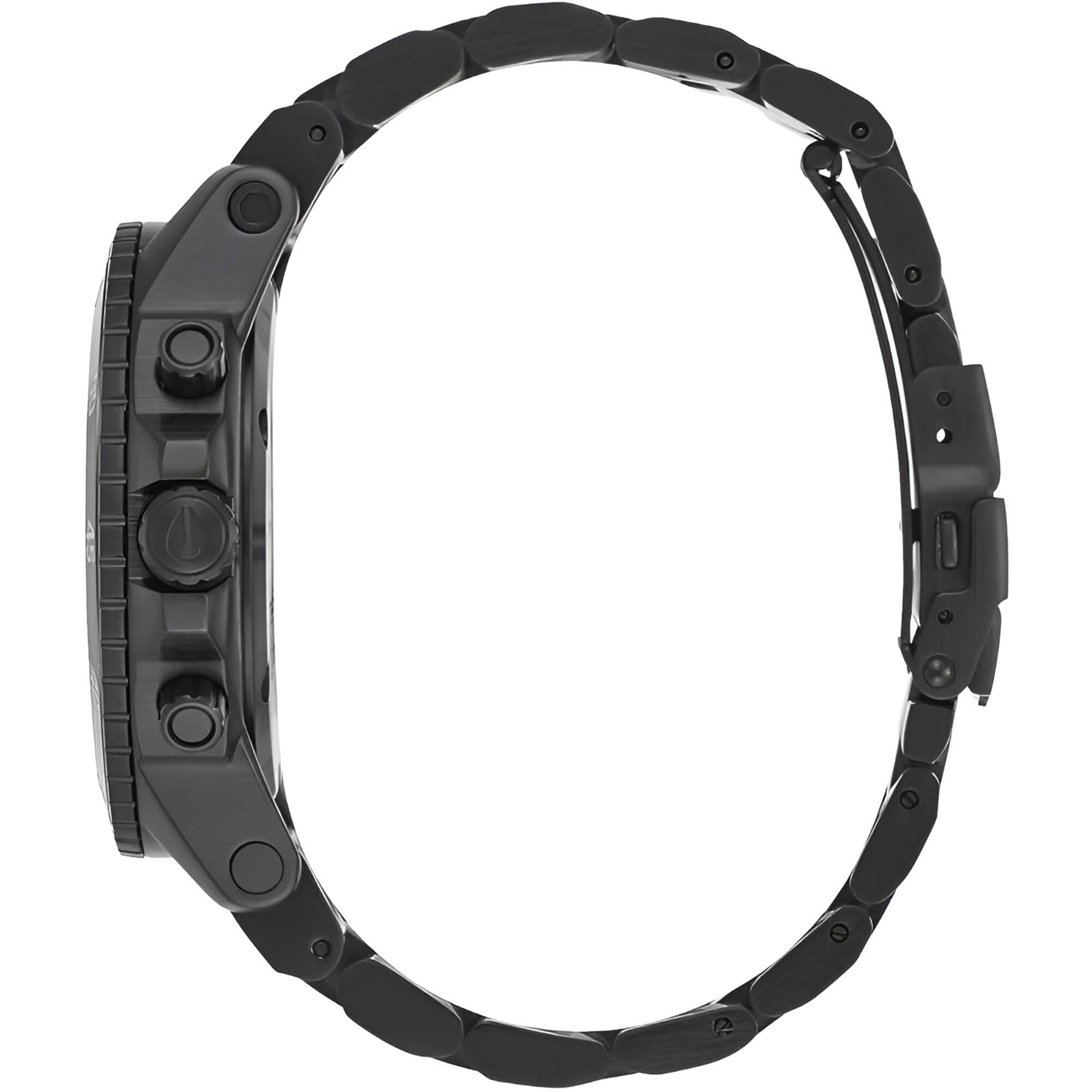 Nixon A549-602 Men's Ranger Chronograph Black Steel Bracelet Watch