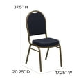 thumbnail image 6 of Flash Furniture HERCULES Series Dome Back Stacking Banquet Chair in Navy Patterned Fabric - Gold Frame, 6 of 13