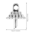 thumbnail image 2 of PAMINGONO Silver Round Christmas Ornament Caps 100Pack for DIY Enthusiasts, 2 of 6