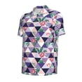 thumbnail image 4 of Wukai Plaid Flamingo Men’s Polo Shirts,Quick-Dry Athletic Shirt,Classic Fit Shirts-3X-Large, 4 of 8