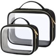 thumbnail image 1 of Neceser transparente PACKISM aprobado por la TSA con asa negra, 1 of 8