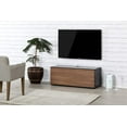 thumbnail image 3 of SONOROUS Studio ST-110B Wood and Glass TV Stand with Hidden Wheels for Sizes up to 65" (Modern Design with 4 Shelves For Your Audio/Video Components and Consoles, Comes with I/R Repeater)-Walnut Cover, 3 of 6