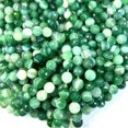 thumbnail image 3 of K-KED Natural Green Stripe Agate Gemstone Faceted Round Beads 15.5'' 6mm 8mm 10mm 12mm-8 mm, 3 of 6