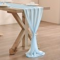 thumbnail image 1 of Chiffon Table Runner 28.4x120.1 Inches Sheer Wedding Runner Romantic Rustic Table Runner for Wedding Party Baby Shower Decorations,Sky Blue, 1 of 7