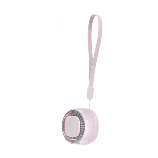 Ventilador cinturón recargable por USB con clip, 3 velocidades, ventilador portátil para camisa, ideal para granja, escalada, oficina y viajes. Rosa violeta