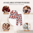 thumbnail image 7 of Yiaed Lilies Flowers Print Pajamas Women's Long Sleeve Sleepwear Soft Button Down Loungewear Pjs Lounge Set Nightwear Womens Pajama Pants-X-Large, 7 of 7
