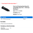 thumbnail image 2 of Front Left Steering Rack Boot Kit - Compatible with 1974 - 1978 Ford Mustang II 1975 1976 1977, 2 of 2