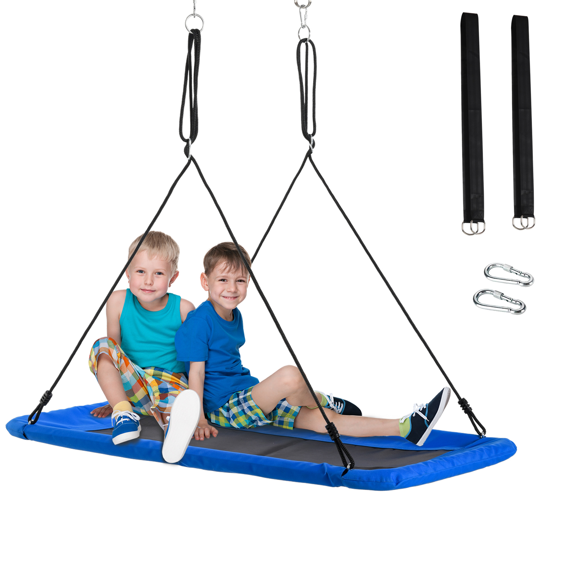 Outsunny 59'' Rectangle Tree Swing Large Children Platform Swing with