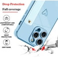 thumbnail image 2 of Compatible with iPhone 14 Pro Max Case for Women Girls,Soft TPU Cute Love Heart Plating Bumper Wristband Holder Bling Phone Case Slim Anti-Scratch Shockproof Luxury Case Cover(Sky Blue), 2 of 14