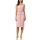 thumbnail image 1 of Vestido de trabajo INSPIRE CHIC para mujer, sin mangas, con escote cuadrado, formal, ceñido al cuerpo, midi, XL, rosa, 1 of 6