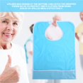 thumbnail image 4 of Impermeable Adulto Anciano Comer Babero Ropa Ropa Protector Comedor Ayuda Azul Claro Moyic AF000349-00, 4 of 6