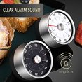thumbnail image 3 of Magnetic Kitchen Timer - 60-Minute Countdown, Loud Alarm & Stainless Steel Face, 3 of 5