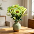 thumbnail image 4 of MTBLYS Ramo artificial de girasoles y crisantemos|arreglo floral de seda sintética para decoración del hogar|interior|exterior|patio|porche|jardín|centro de mesa|40 cm de altura|tallo de plástico, 4 of 6