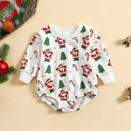 

BULLPIANO Baby Sweatshirt Romper-Baby boys and girls Christmas clothes monogrammed sweatshirt Hoodies Long sleeve top- Toddler Fall Outfits for Girls