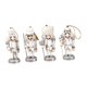 thumbnail image 4 of Mini figura de Cascanueces de madera, Cascanueces navideño tradicional para bodas Plata blanca, 4 of 9