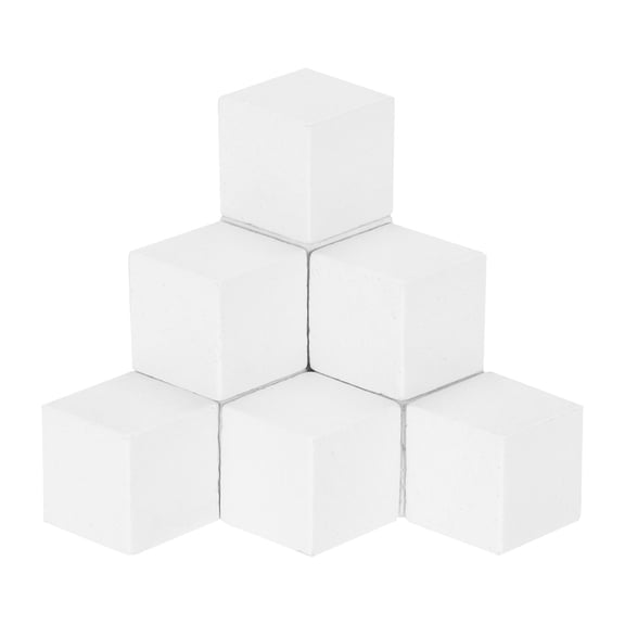 Uxcell Crafts Wooden cube 100 Pcs Square White Natural Solid Wood Crafts Blocks for DIY Projects, Puzzle Making, Letters