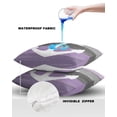 thumbnail image 4 of Pack of 2 Outdoor Pillow Covers, Purple and Grey Wood Grain Anchor Waterproof Square Throw Pillowcase Cushion Decorative Pillow Covers for Couch Patio Tent, 24x24 in, 4 of 6