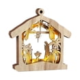 thumbnail image 1 of Adorno de belén de madera para Navidad, colgante de nacimiento de Jesús, tallado en varias capas, decoración navideña para restaurante y oficina, 1 of 9