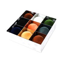 FastXmas 9 Pcs Set Christmas Large Velvet Balls Ornament,Christmas Flocked Balls Hanging Decoration,Shatterproof Christmas Balls for Xmas Tree Wedding Party Birthday Winter Holiday Decor(3.1 In)