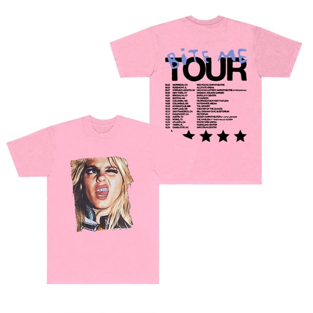 Reneé Rapp Bite Me Tour Dates Camisetas Merch Mujeres Hombres Moda Cuello redondo Camiseta de manga corta