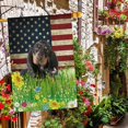 thumbnail image 2 of Patriotic US Flag Shetland Sheepdog House Flag Dog Wildflowers Floral Spring Summer 4th of July Outside Decor Flag Banner 28X40 Inch Double Side Style 1, 2 of 5