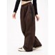 thumbnail image 1 of Pantalones Cargo informales de pierna ancha para mujer, ropa de calle sólida con cordón, pantalones de chándal de cintura elástica, Joggers sueltos Y2K, pantalones holgados de Hip Hop, 1 of 5