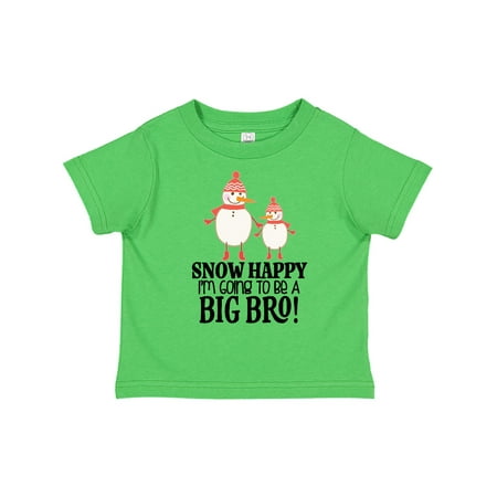 

Inktastic Christmas Big Bro Announcement Snowman Gift Toddler Boy Girl T-Shirt