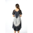 thumbnail image 2 of Riviera Sun Tie Dye Summer Dress with Raglan Eyelet Sleeve & Embroidery (Charcoal / Grey, Small), 2 of 3