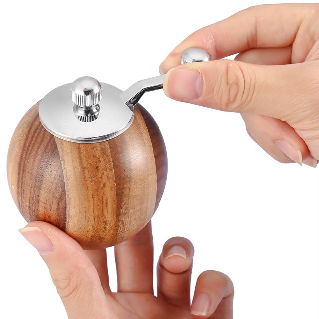 Wooden Pepper Grinder, Pepper Mill Grinder Bottle Wooden Natural Handy Manual Kitchen Tools