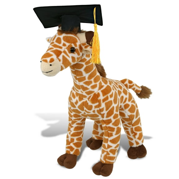 DolliBu Large Wild Giraffe Graduation Plush Toy - Super Soft Graduation Stuffed Animal Dress Up with Graduation Cap with Tassel - Reward Celebration Grad Gift - 12 Inches