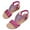 Hot Pink, variant on Summer Sandals for Women Summer New Plus Size Casual Diamond Women's Elastic Beach Wedge Sandals
