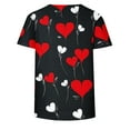 thumbnail image 4 of EchfiProm Womens Shirts Love Heart Valentine Graphic Tee Short Sleeve Summer Valentine Day Tops for Lover, 4 of 5