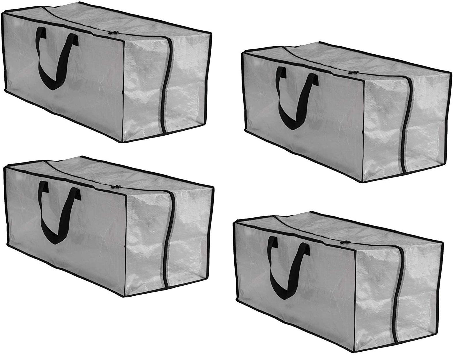 Heavy Duty Reusable Moving Totes Storage Packing Bags Large Zipper Pack of 2